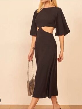 NWOT Reformation Green Cutout Midi Dress